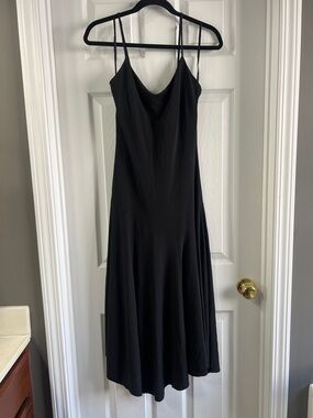 Y2K Vintage Nine West Black Cowl Neck Midi Slip Dress